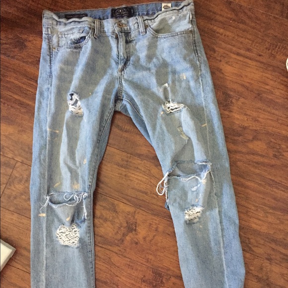 Lucky Brand Denim - Lucky Brand Siena Slim Boyfriend Distressed Paint